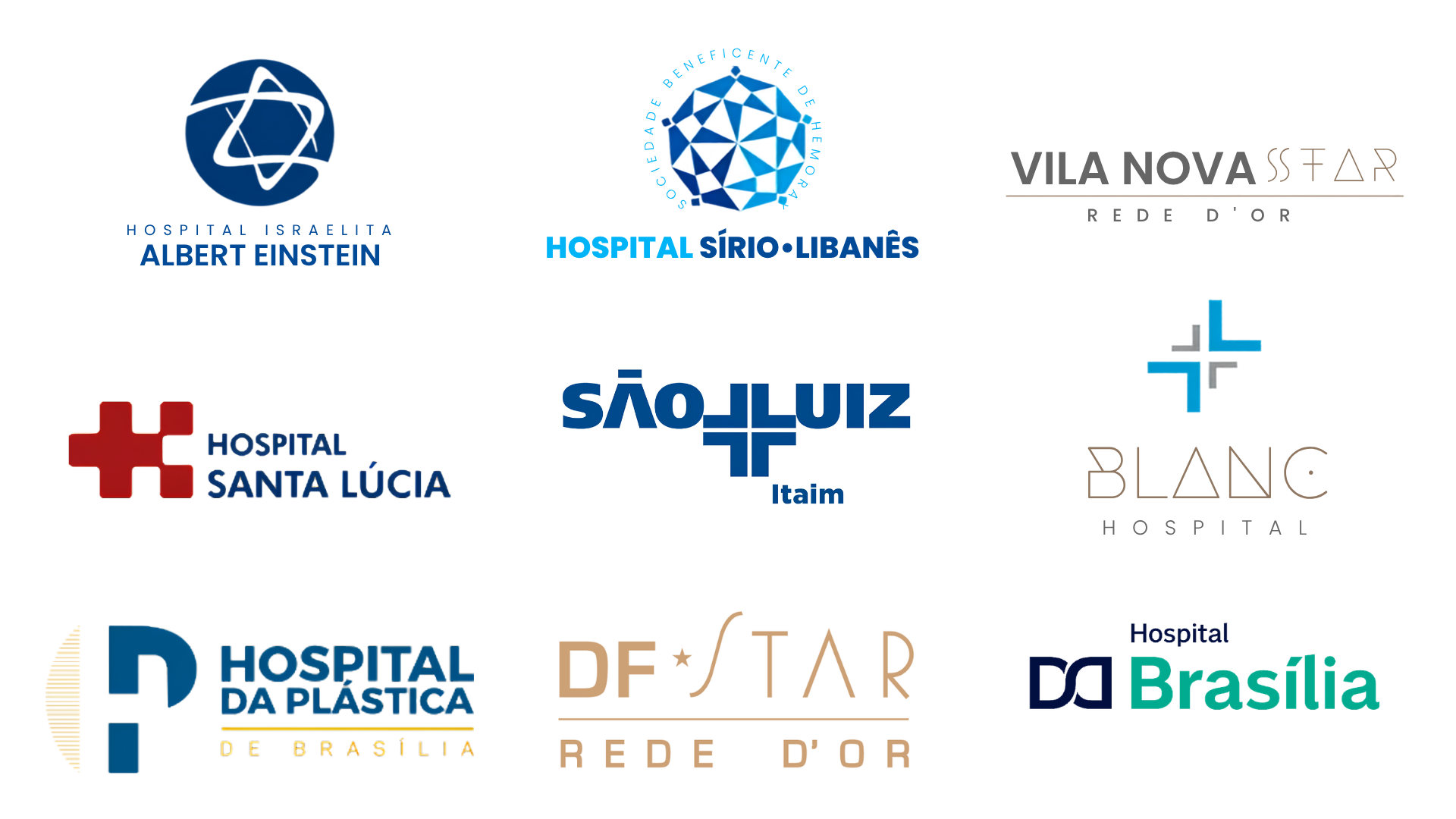 Hospitais e instituições de formação do Dr. Rafael Correia